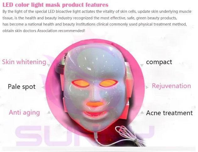 7-in-1 LED Light Therapy Face Mask